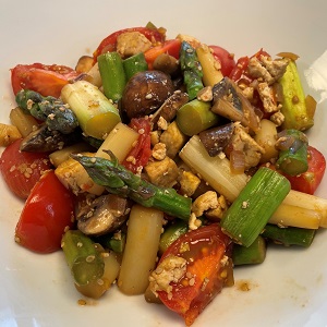 Spargel grün-weiß- asiatisch angehaucht