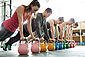 Eine Gruppe beim Sport