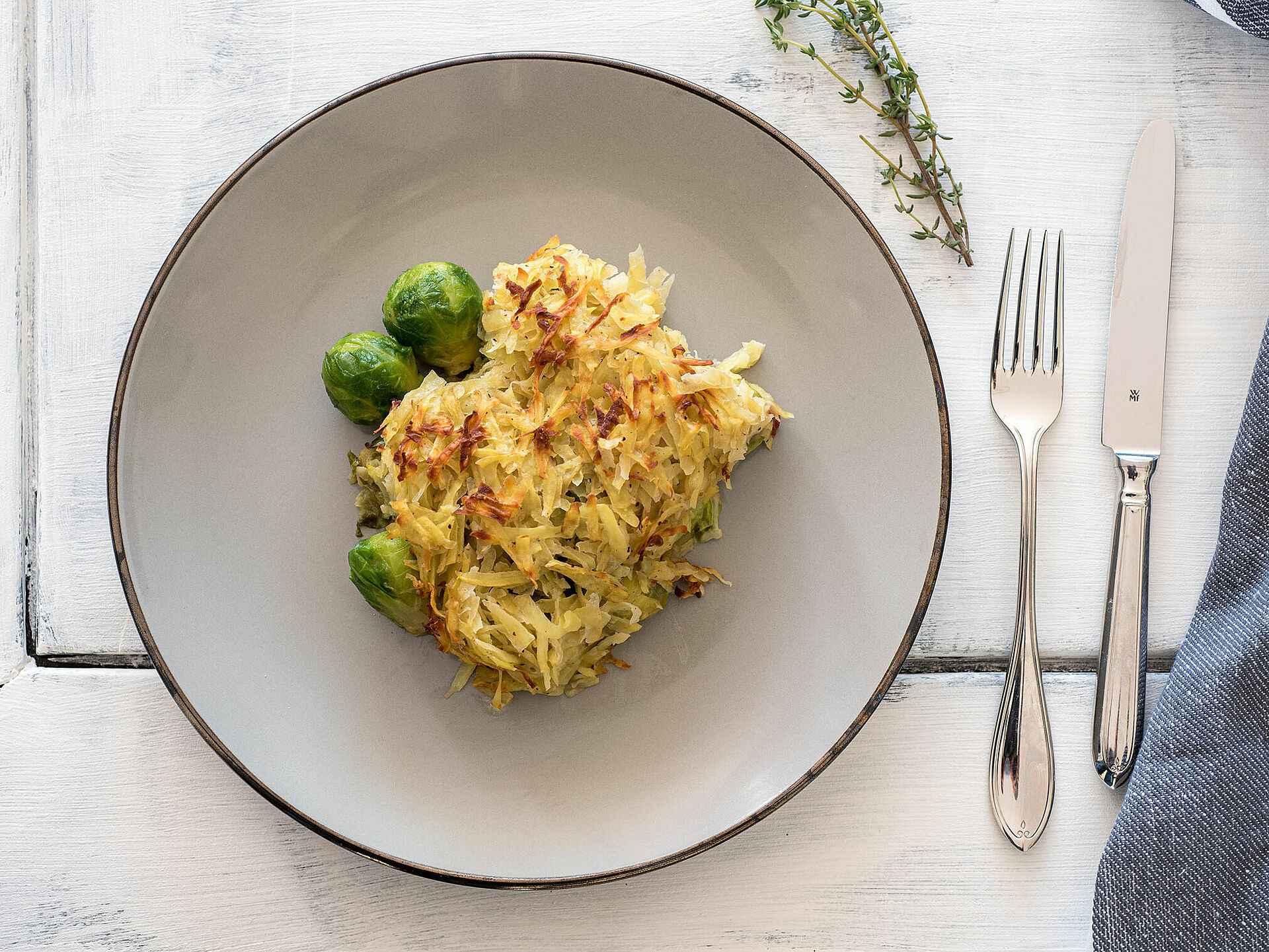 Rosenkohl mit Kartoffelkruste